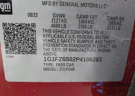 2023 Chevrolet Bolt Euv Fwd Premier z USA, uszkodzony, nr VIN 1G1FZ6S02P4106283
